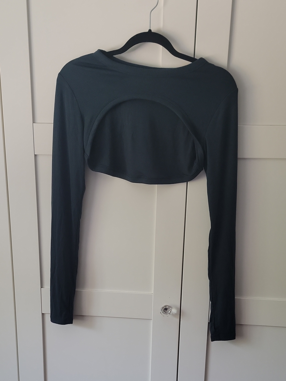 ❄️3/$30 OLD NAVY Ribbed Forest Green Long-Sleeve Shrug Bolero Top